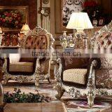 Palace Classic Hand Carved Wooden Upholstery Living Room Sofa Set Furniture(MOQ=1 SET) thumbnail-1