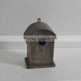 Adorable Industrial Galvenized Metal Bird Feeder House thumbnail-2