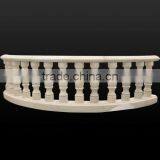 Outdoor White Marble Rail Pillar thumbnail-1