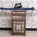 Wicker Drawer Wood Folding Ironing Board thumbnail-3