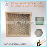 Hanging Wire Frame Shelf With Colorful Cube Sets thumbnail-1