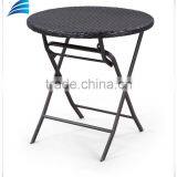 3 Piece Outdoor Patio Rattan Bistro Small Dining Chair Set thumbnail-2