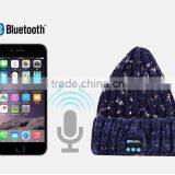 Fashion Ladies Valentine Gifts Bluetooth Knitted Hat Winter Smart Bluetooth Hat for Listen to Music Bluetooth Headset thumbnail-1
