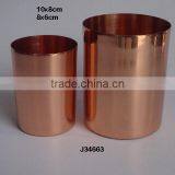Copper Candle Holder With Mirror Polish and Also Available Mat Finish thumbnail-1