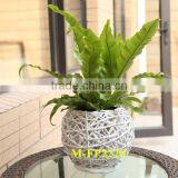 Beautiful White Wicker Flower Basket & Indoor Decoration Basket & Cheap Flower Pot thumbnail-1