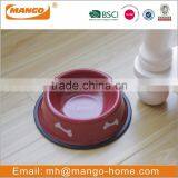 Non Slipped Red Metal Pet Food Bowl thumbnail-2
