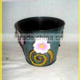 Metal Flower Pot Garden Home With 3D Metal Application Iron Flower Pot Stand thumbnail-5