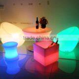 Outdoor and Indoor Plastic Rechargeable Illuminated LED Bar Counter / Moden Waterproof Led Stool thumbnail-6