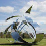 Mirrored Silver Polished Stainless Steel Outdoor Sculpture for Garden thumbnail-1