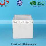 BSCI Certificate Factory Cube Shape Ceramic Flower Pot, Square Planter Pot thumbnail-1