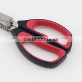 Red And Black Soft Handle Five Blades Scissors Kitchen Shears Best For Kitchen Garden thumbnail-4