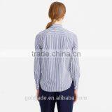 Europe Style Women Striped Dress Shirt Tops Long Sleeve Cotton Blouse thumbnail-2