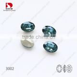 High quality egg shaped point back crystal fancy stone
