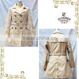 Women's 2 Row Buttons Cotton Coat thumbnail-1