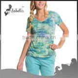 Wholesale Fitness Wear Gym Wear Sportswear Women's Sexy Tight T-shirt thumbnail-1