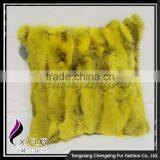 CX-D-17F Excellent Custom Design Rabbit Fur Pillow Cases thumbnail-1