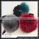 CX-E-34 Handmade Giral Fashion Rabbit Fur Pom Pom Hairbands Hair Accessories thumbnail-2