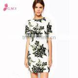 Floral T-shirt Dress Dress Flower Printing Fashion Women Clothing 2014 thumbnail-1