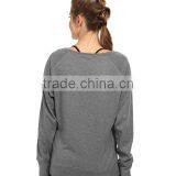 Women Round Collar Jumper Pullover Necklines Females Solid Color Fleece Sweatshirt thumbnail-5