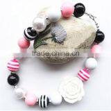 Wholesale Girl's Necklace Handmade Plastic Bead Cheap Plastic Bead Necklace for Children thumbnail-6