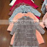 Fashion Show Style Rex Rabbit Fur Coat Women Very Long Rex Rabbit Fur Jacket Winter Fur Big Size thumbnail-6