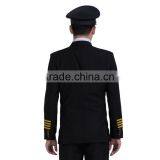 China Black Airline Work Uniform Custom Made Men Airlines Pilot Uniform thumbnail-5