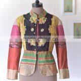 Handmade Kantha Jacket in Vintage Prints ~ Extra Extra Large thumbnail-3