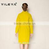 Hot Sale New Fashion High Grade Grey Long Style Ladies Hand Knitting Wool Coats thumbnail-4