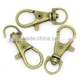China Wholesale Antique Bronze Key Ring Metal Swivel Lobster Claw Clasp Hook thumbnail-2