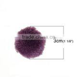 Cashmere Pom Pom Balls DIY Craft Decoration Mauve Round 30mm Dia. thumbnail-2