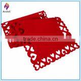 Die Cut Heart Felt Table Runner With Wipe Clean With Damp Sponge for Wedding thumbnail-1