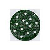 Round Dark Green FR4 0.6 - 3.2mm Thickness Custom Aluminum PCB With Immersion Tin