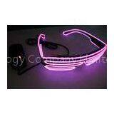 Pink Light Illuminated El Wire Sunglasses Festival Head - Wear With 2AAA Battery Pack thumbnail-1