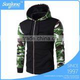 Wholesale Long Sleeve Contrast Color Camouflage Mens Hooded Jackets With Zipper
