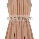 Sexy Deep V Neck Sleeveless Fashion Women Chiffon Dress Wiht Black Elasthan Waistband thumbnail-2