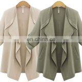 Autumn 2017 Collection Fashion Khaki Irregular Design Thin Coat Classic Wonem's Coat thumbnail-3