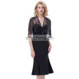 Belle Poque Retro Vintage Imitated Twinset Hips-Wrapped Bodycon Pencil Dress Women Elegant Lace Dress BP000330-1 thumbnail-1