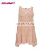 Summer Sleeveless Lady Tunic Swing Women Retro Burn Out Tunic