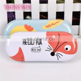 China Manufacturer Supplier Fashion Style custom design cute animal style metal glasses case box for girls
