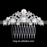 New Flower Bridal Wedding Hair Comb Silver Plated Crystal Hair Accessory