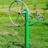 Community Fitness Equipment Double Person Big Wheels Physical Fitness and Arm Trainer Outdoor Fitness Equipment thumbnail-5