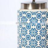 Living Room Decorative Lights Office Hotel Blue Ceramic Table Lamp for Home Decor thumbnail-5
