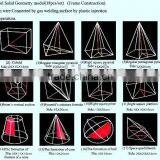 18pcs High School Metal Wire Geometry Model Set