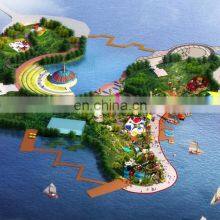 Eye Bird View 3D Amusement Park Architectural Visualization Rendering Service