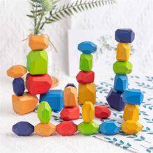 Wood Balancing Stones for Baby Balancing Rainbow Rocks thumbnail-5
