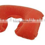 Plastic inflatable neck pillow