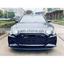 100% Fit Complete Car Bumper Assembly Grille Front Lip for Audi A6 2019 2020 Upgrade to Rs6 Style thumbnail-3