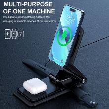 Portable 3 in 1 Wireless Charger Mobile Phones Foldable Fast Smart Magnetic Charging Convenient for IPhone 15 14 thumbnail-6