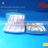 White Square Eye Shadow Case With Gild Cap, Empty Cosmetic Eyeshadow Case With Gold Rose Cover thumbnail-6