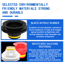 PIAB Brand Alternative Product Double-Layer Vacuum Suction Cup B5/8/10/15/20/30/40/50-2 Manipulator Industrial Pneumatic Rubber Product thumbnail-2